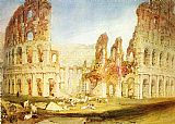 Joseph Mallord William Turner Canvas Paintings - Rome The Colosseum